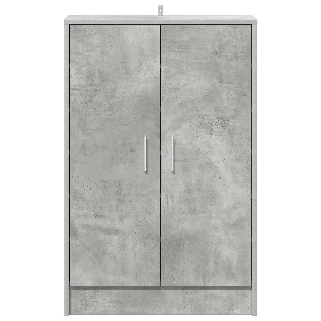 808931 vidaXL Shoe Cabinet Concrete Grey 60x35x92 cm Engineered Wood