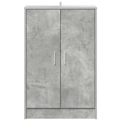 808931 vidaXL Shoe Cabinet Concrete Grey 60x35x92 cm Engineered Wood