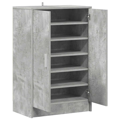808931 vidaXL Shoe Cabinet Concrete Grey 60x35x92 cm Engineered Wood