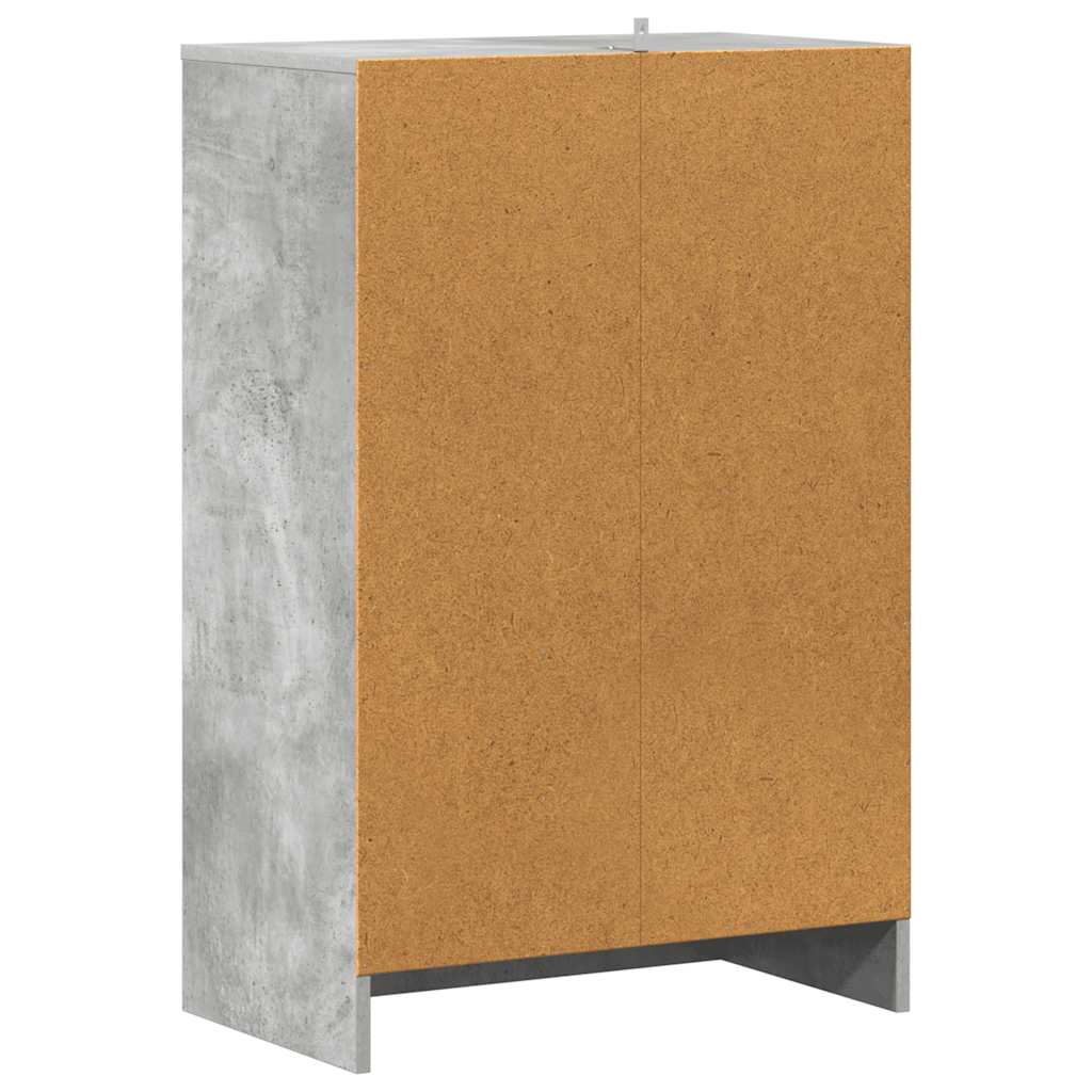 808931 vidaXL Shoe Cabinet Concrete Grey 60x35x92 cm Engineered Wood