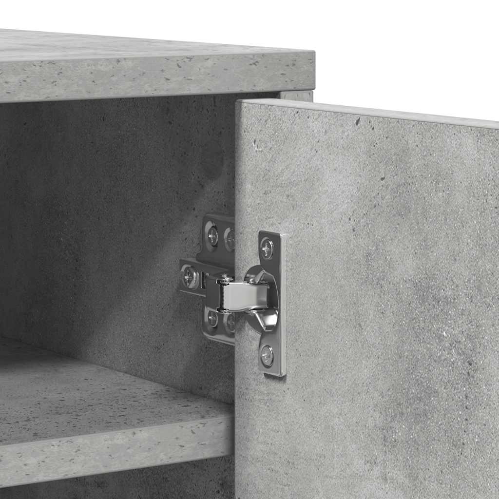 808931 vidaXL Shoe Cabinet Concrete Grey 60x35x92 cm Engineered Wood