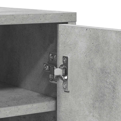 808931 vidaXL Shoe Cabinet Concrete Grey 60x35x92 cm Engineered Wood
