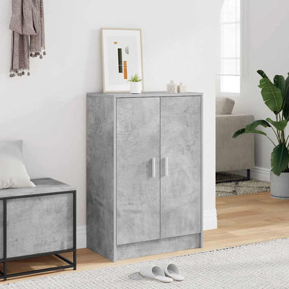 808931 vidaXL Shoe Cabinet Concrete Grey 60x35x92 cm Engineered Wood