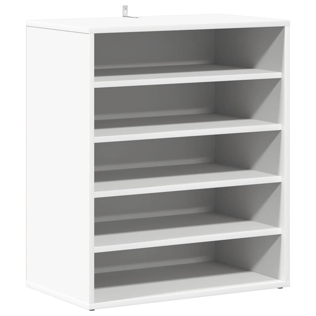 808936 vidaXL Shoe Cabinet White 60x35x70 cm Engineered Wood