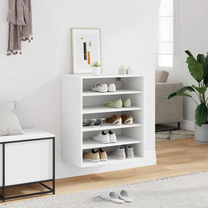 808936 vidaXL Shoe Cabinet White 60x35x70 cm Engineered Wood
