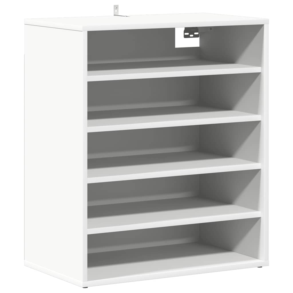 808936 vidaXL Shoe Cabinet White 60x35x70 cm Engineered Wood
