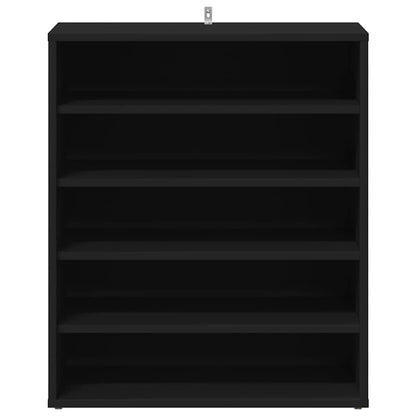 Shoe cabinets 60 x 35 x 70 cm Black 5 shelves for shoes