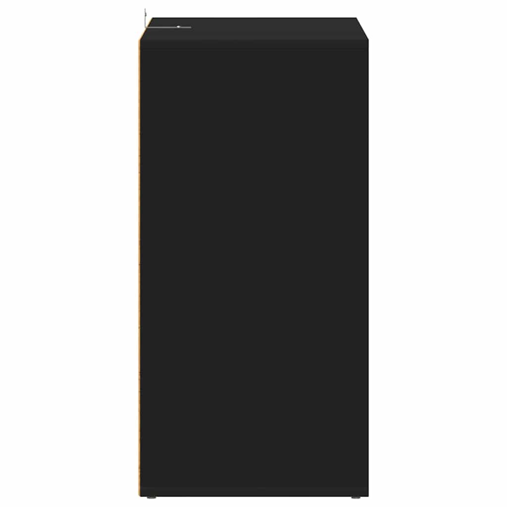 808937 vidaXL Shoe Cabinet Black 60x35x70 cm Engineered Wood