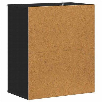 808937 vidaXL Shoe Cabinet Black 60x35x70 cm Engineered Wood
