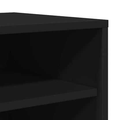 808937 vidaXL Shoe Cabinet Black 60x35x70 cm Engineered Wood