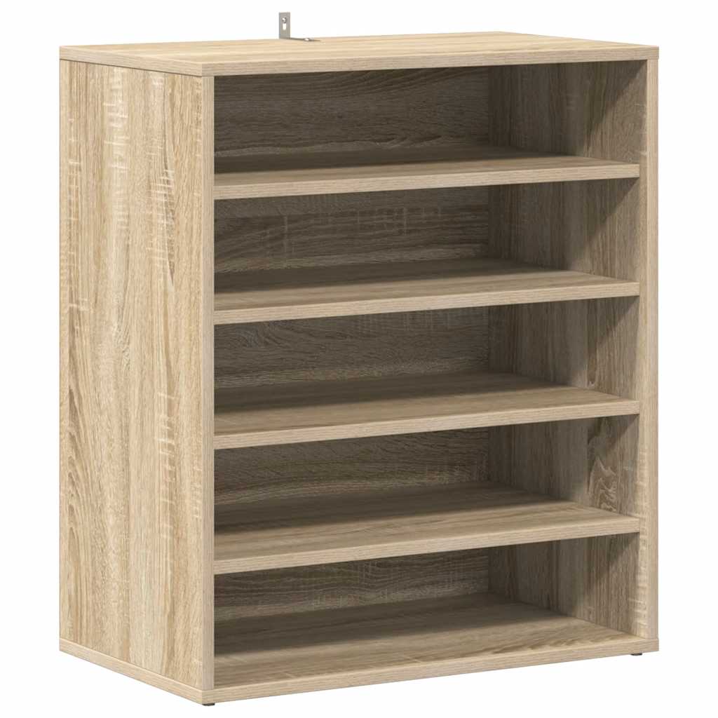 808939 vidaXL Shoe Cabinet Sonoma Oak 60x35x70 cm Engineered Wood