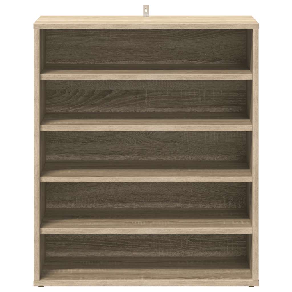 808939 vidaXL Shoe Cabinet Sonoma Oak 60x35x70 cm Engineered Wood