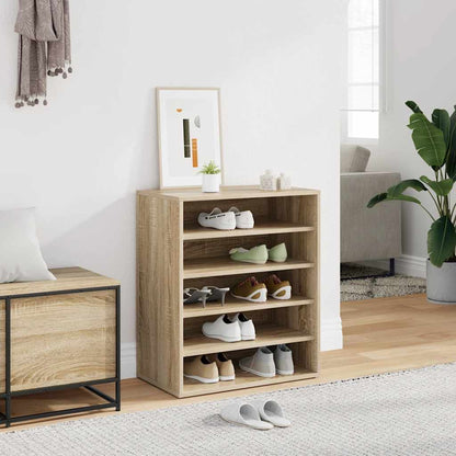 808939 vidaXL Shoe Cabinet Sonoma Oak 60x35x70 cm Engineered Wood