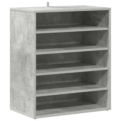 808940 vidaXL Shoe Cabinet Concrete Grey 60x35x70 cm Engineered Wood