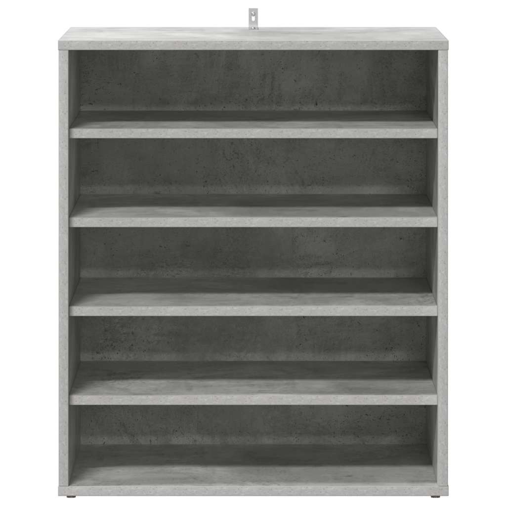 808940 vidaXL Shoe Cabinet Concrete Grey 60x35x70 cm Engineered Wood