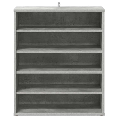 808940 vidaXL Shoe Cabinet Concrete Grey 60x35x70 cm Engineered Wood