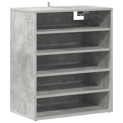 808940 vidaXL Shoe Cabinet Concrete Grey 60x35x70 cm Engineered Wood