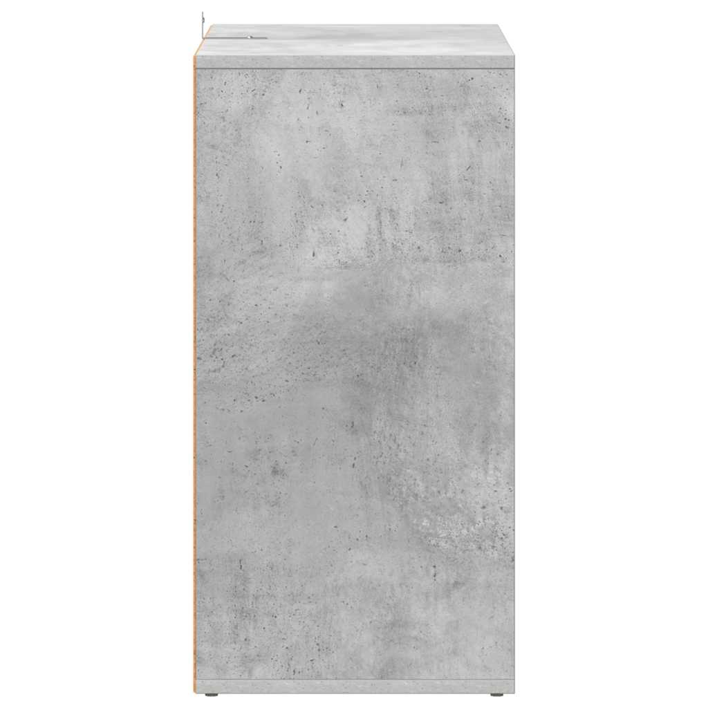 808940 vidaXL Shoe Cabinet Concrete Grey 60x35x70 cm Engineered Wood