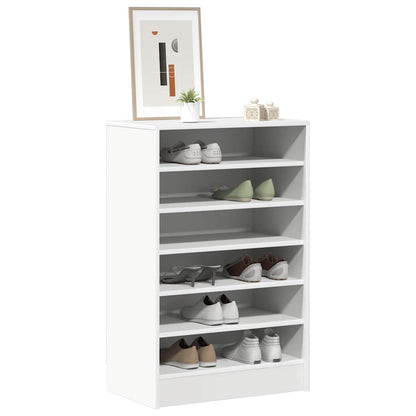 808945 vidaXL Shoe Cabinet White 60x35x92 cm Engineered Wood