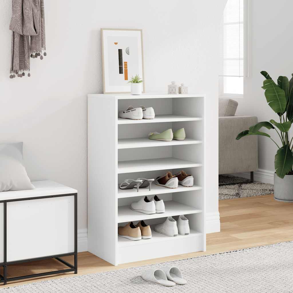 808945 vidaXL Shoe Cabinet White 60x35x92 cm Engineered Wood