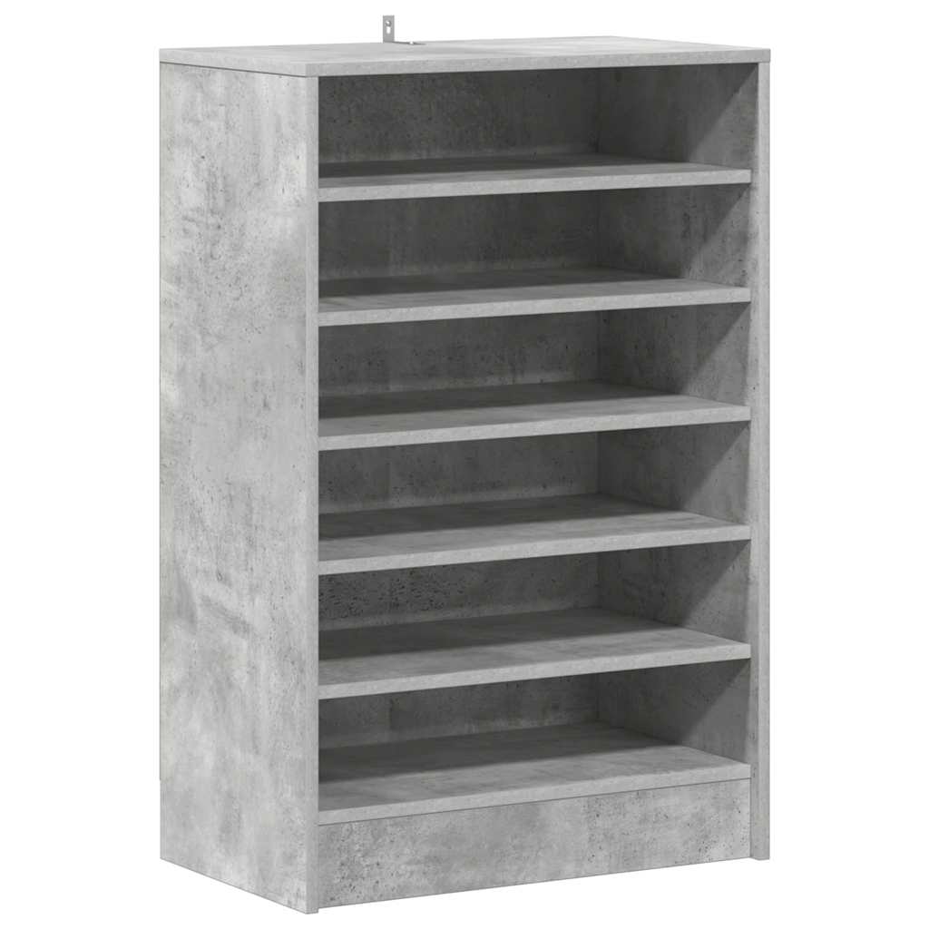 808949 vidaXL Shoe Cabinet Concrete Grey 60x35x92 cm Engineered Wood