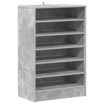 808949 vidaXL Shoe Cabinet Concrete Grey 60x35x92 cm Engineered Wood