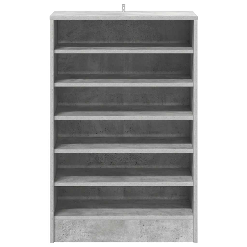 808949 vidaXL Shoe Cabinet Concrete Grey 60x35x92 cm Engineered Wood