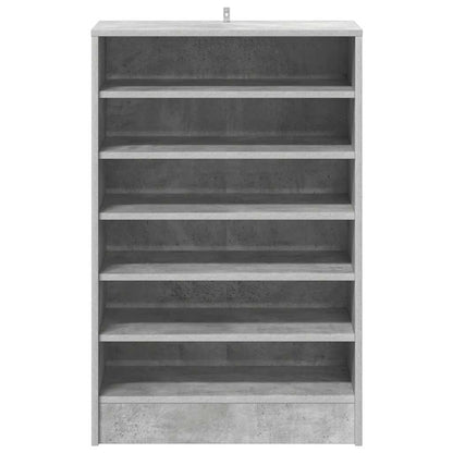 808949 vidaXL Shoe Cabinet Concrete Grey 60x35x92 cm Engineered Wood
