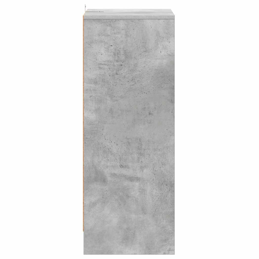 808949 vidaXL Shoe Cabinet Concrete Grey 60x35x92 cm Engineered Wood