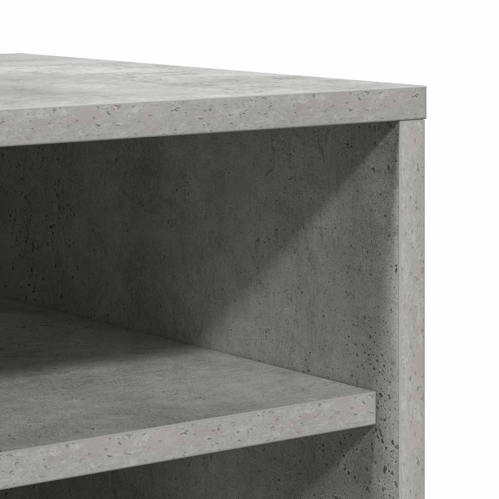 808949 vidaXL Shoe Cabinet Concrete Grey 60x35x92 cm Engineered Wood