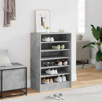 808949 vidaXL Shoe Cabinet Concrete Grey 60x35x92 cm Engineered Wood