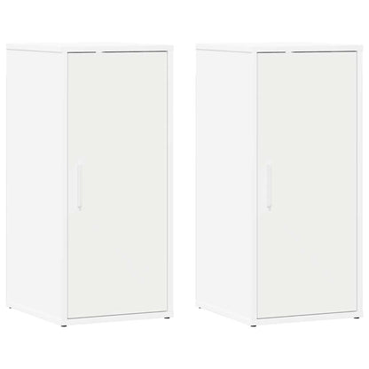 808955 vidaXL Shoe Cabinets 2 pcs White 32x35x70 cm Engineered Wood