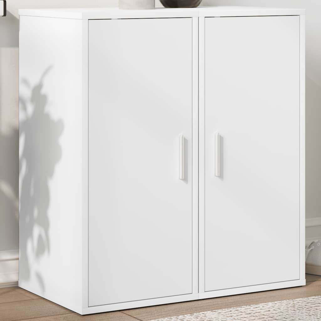 808955 vidaXL Shoe Cabinets 2 pcs White 32x35x70 cm Engineered Wood