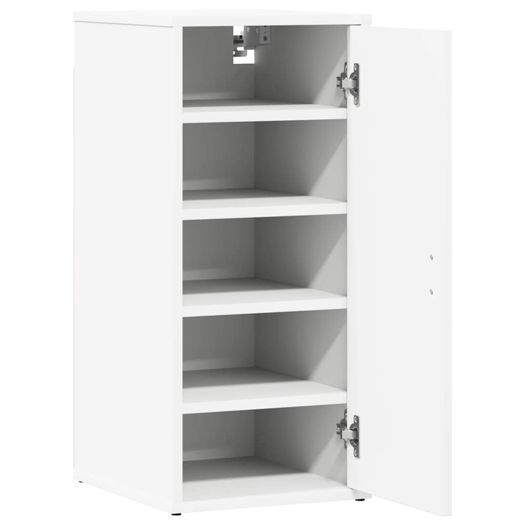 808955 vidaXL Shoe Cabinets 2 pcs White 32x35x70 cm Engineered Wood