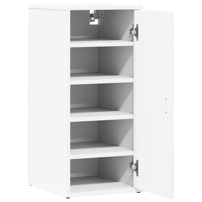 808955 vidaXL Shoe Cabinets 2 pcs White 32x35x70 cm Engineered Wood