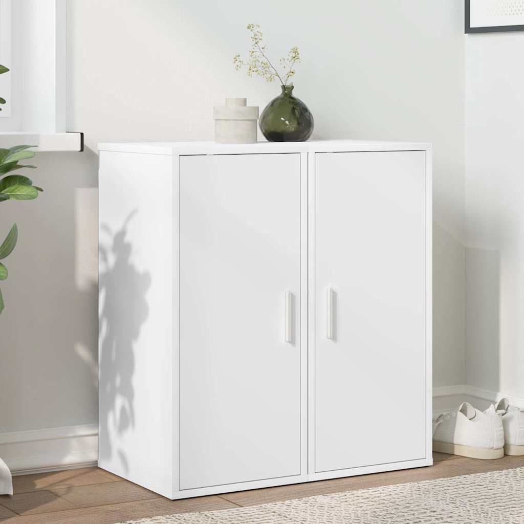 808955 vidaXL Shoe Cabinets 2 pcs White 32x35x70 cm Engineered Wood