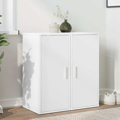 808955 vidaXL Shoe Cabinets 2 pcs White 32x35x70 cm Engineered Wood