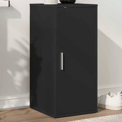 808956 vidaXL Shoe Cabinet Black 32x35x70 cm Engineered Wood