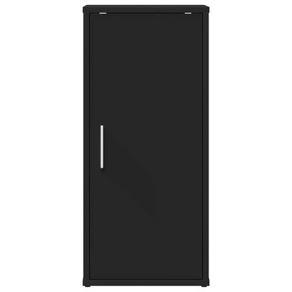 808956 vidaXL Shoe Cabinet Black 32x35x70 cm Engineered Wood