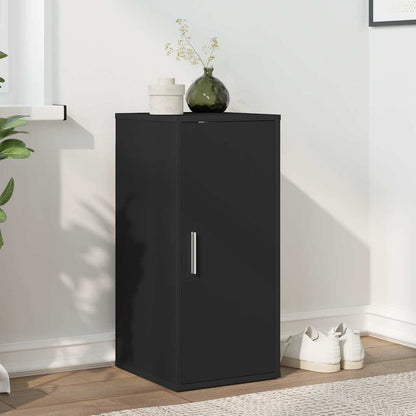 808956 vidaXL Shoe Cabinet Black 32x35x70 cm Engineered Wood