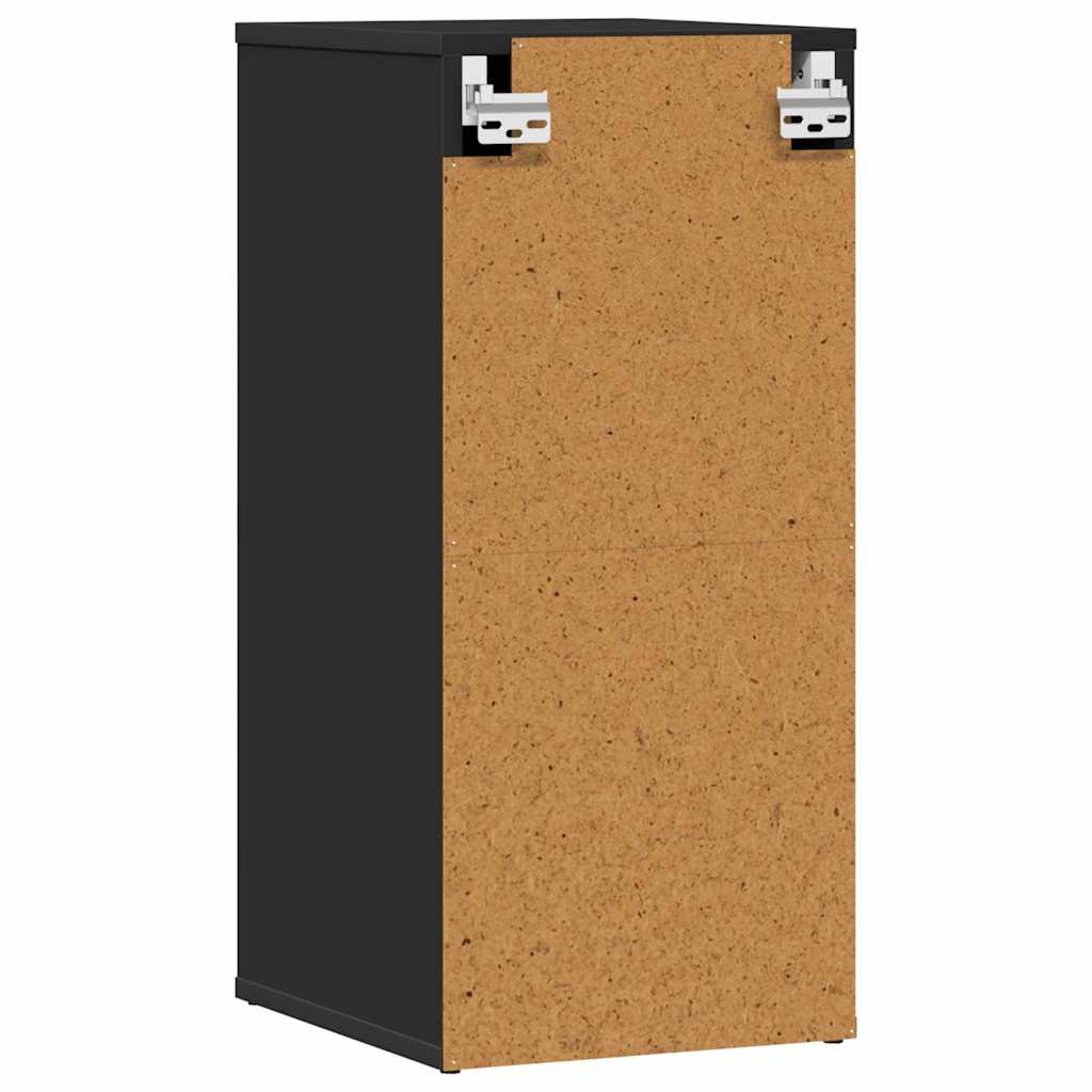 808957 vidaXL Shoe Cabinets 2 pcs Black 32x35x70 cm Engineered Wood