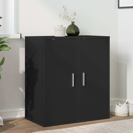 Shoe Cabinets 2 pcs Black 32x35x70 cm Engineered Wood