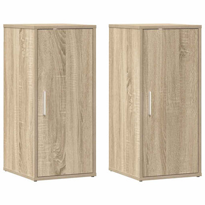 808961 vidaXL Shoe Cabinets 2 pcs Sonoma Oak 32x35x70 cm Engineered Wood