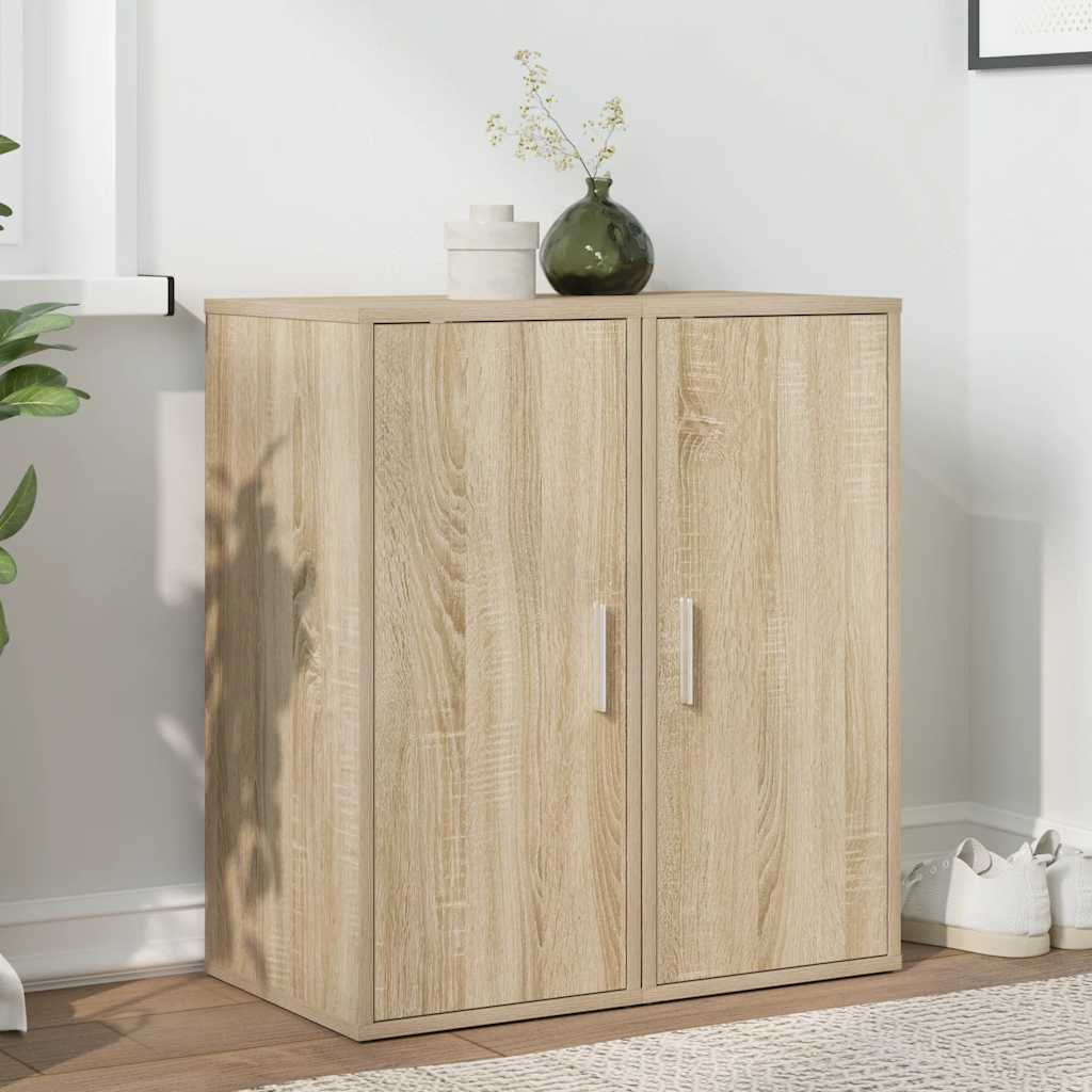 808961 vidaXL Shoe Cabinets 2 pcs Sonoma Oak 32x35x70 cm Engineered Wood