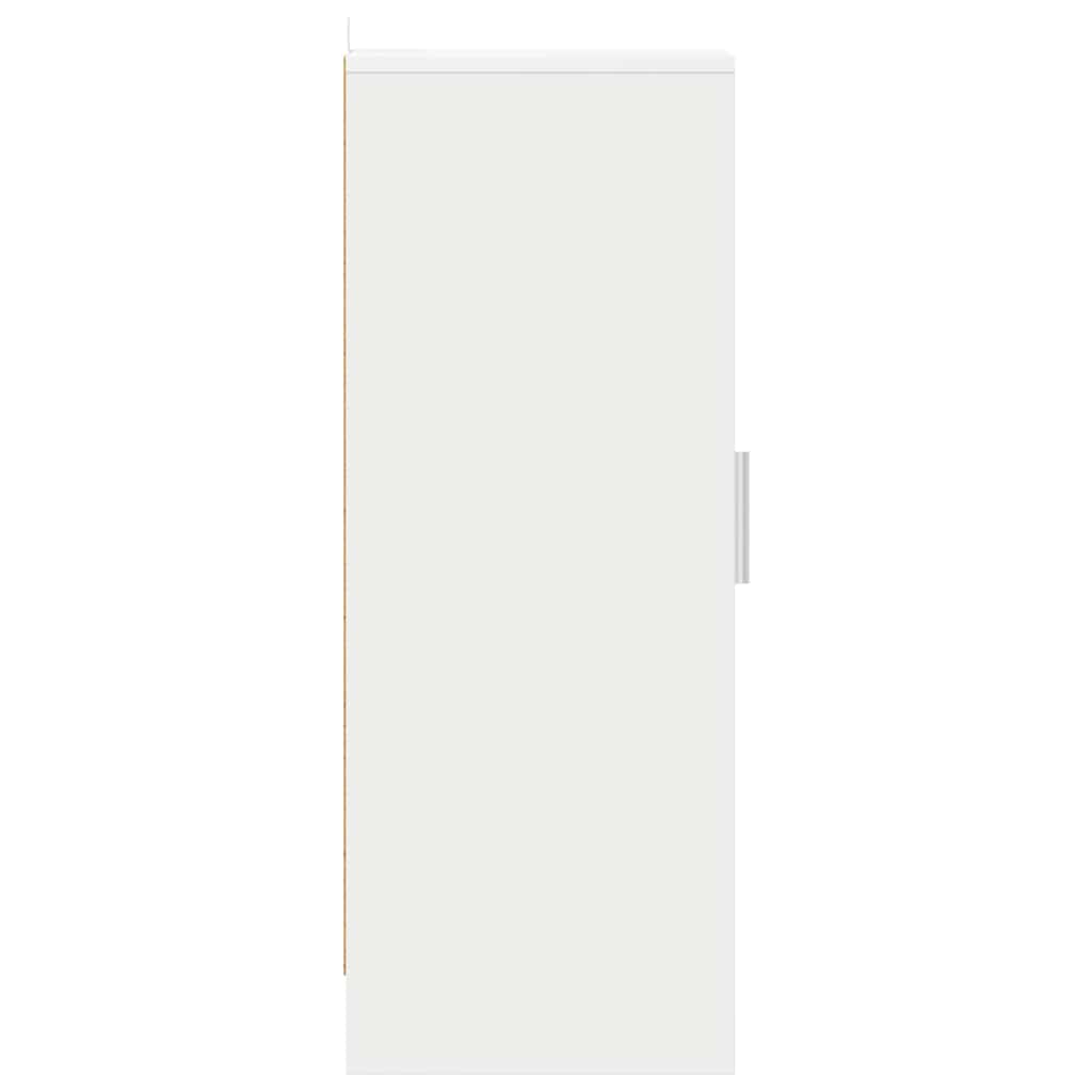 808972 vidaXL Shoe Cabinet White 32x35x92 cm Engineered Wood
