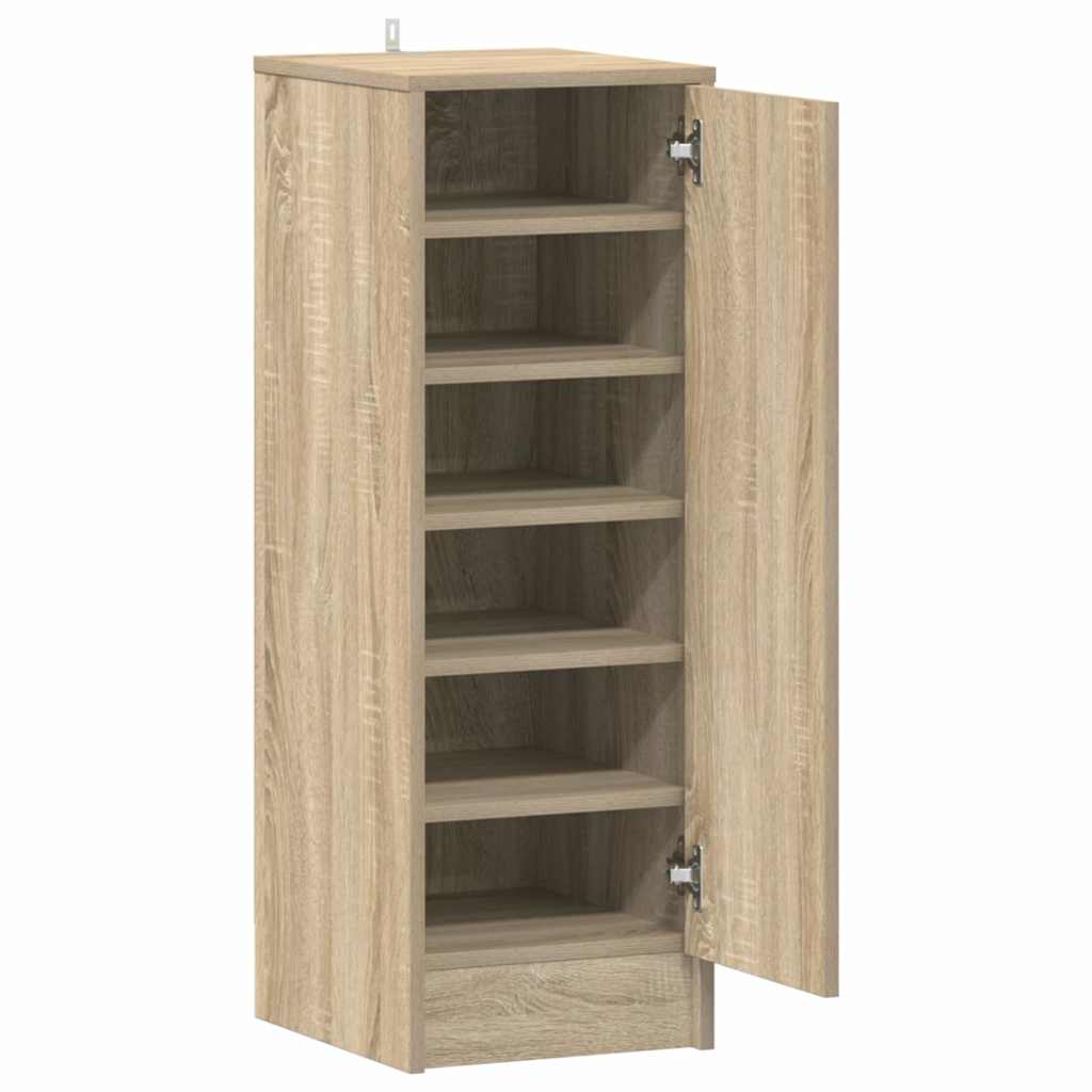 808975 vidaXL Shoe Cabinet Sonoma Oak 32x35x92 cm Engineered Wood