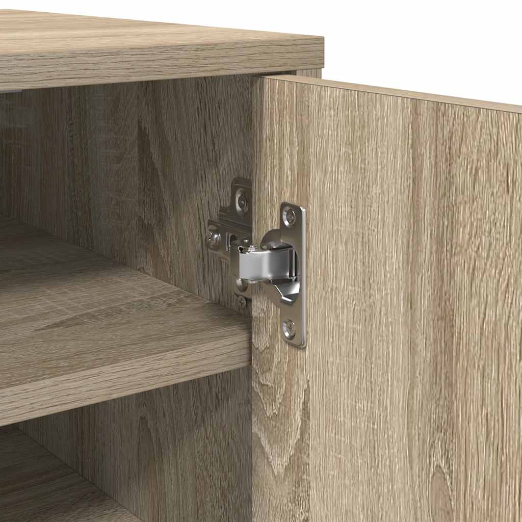 808975 vidaXL Shoe Cabinet Sonoma Oak 32x35x92 cm Engineered Wood