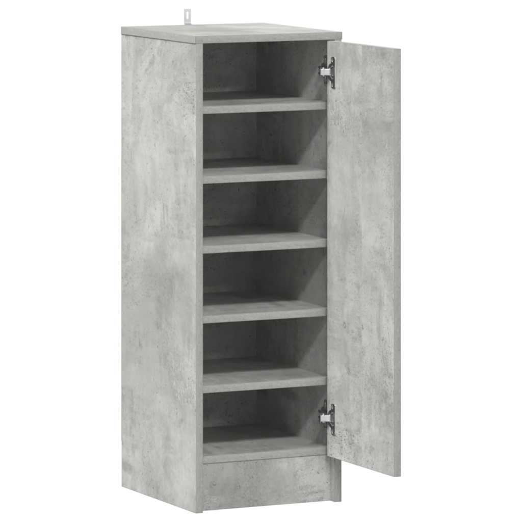 808976 vidaXL Shoe Cabinet Concrete Grey 32x35x92 cm Engineered Wood