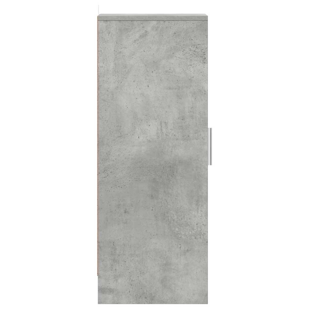 808976 vidaXL Shoe Cabinet Concrete Grey 32x35x92 cm Engineered Wood
