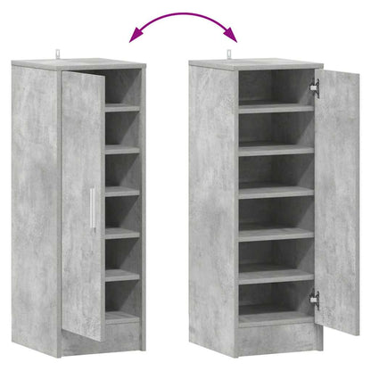 808976 vidaXL Shoe Cabinet Concrete Grey 32x35x92 cm Engineered Wood